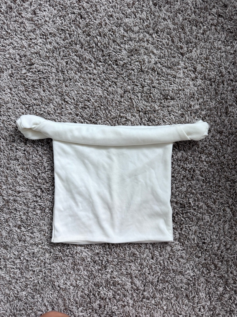 Cotton on white off the shoulder ribbed top XS - Picture 3 of 4